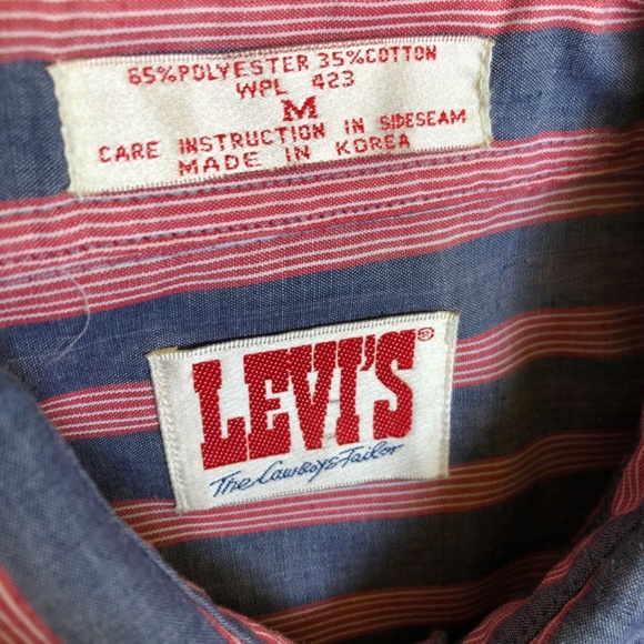 Vintage Levi’s Western Shirt Pearl Snap Stripe M - Picture 4 of 9